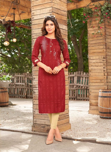 Spotlight 3 New Latest Designer Traditional Wear Rayon Kurtis Collection Catalog